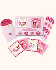 Hello Kitty and Friends Hearts and Ribbons Assorted Mini Note Cards with Stickers