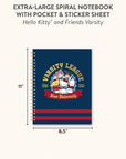 Hello Kitty and Friends Varsity Extra-Large Spiral Notebook with Pocket & Sticker Sheet