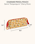 Sanrio Pompompurin Cherry Picnic Charmed Pencil Pouch