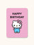Hello Kitty Classic Pink Happy Birthday Deluxe Greeting Card