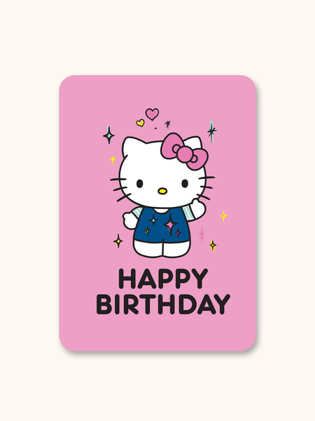 Hello Kitty Retro Wave Happy Birthday Deluxe Greeting Card