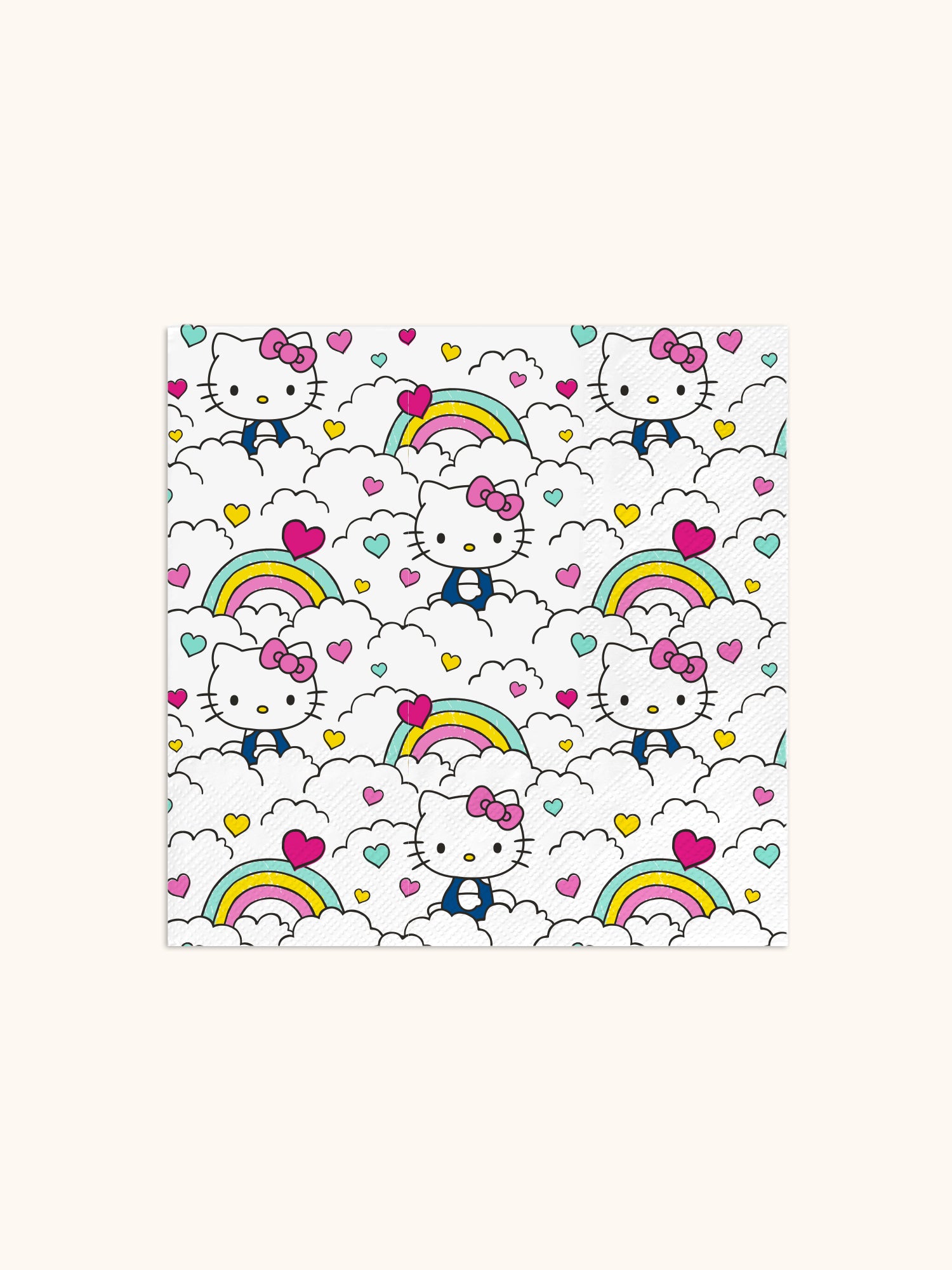 Hello Kitty Rainbow Skies Beverage Napkins - Thumbnail 2