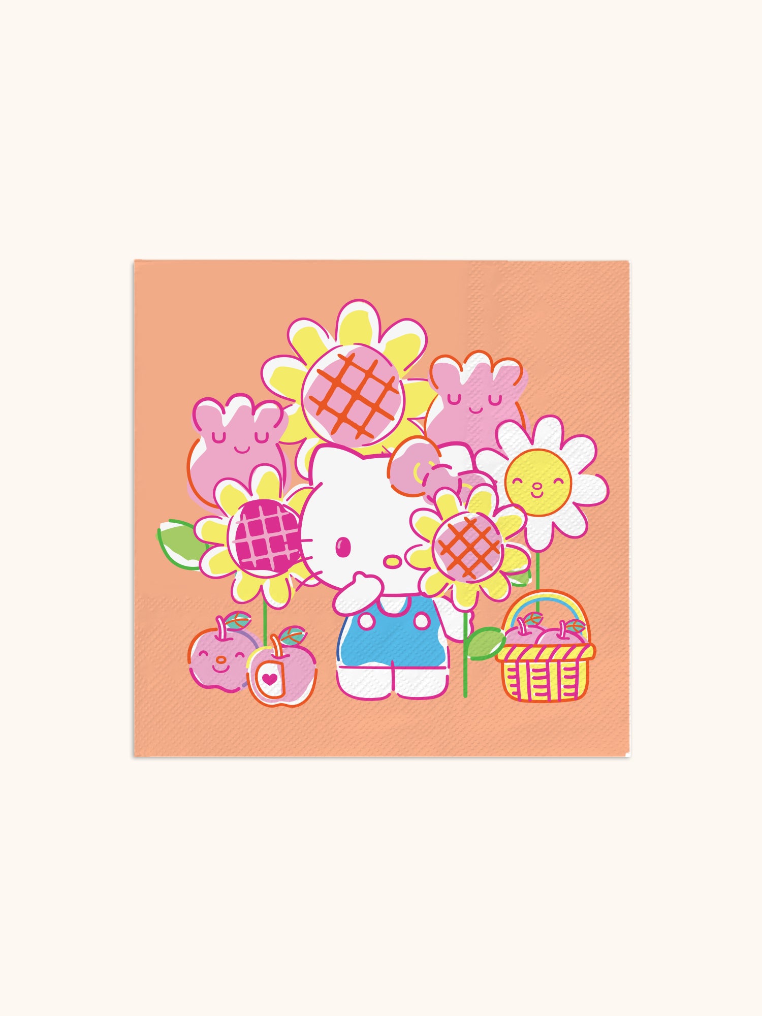 Hello Kitty Garden Doodle Beverage Napkins - Thumbnail 2