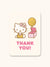 Hello Kitty Pink &amp; Gold Happy Birthday Deluxe Greeting Card