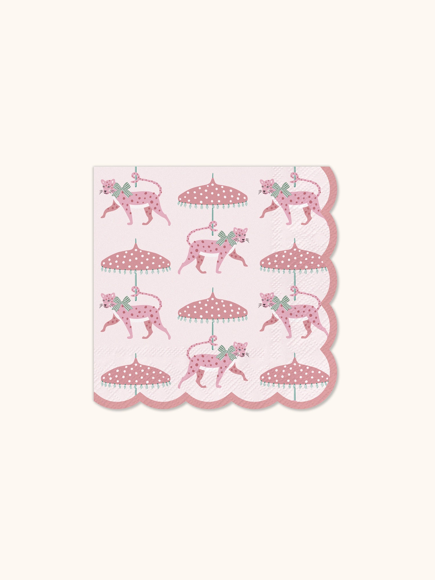 Leopard on Parade Scalloped Beverage Napkins - Thumbnail 3