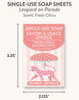 Leopard on Parade Single-Use Soap Sheets