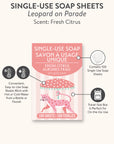 Leopard on Parade Single-Use Soap Sheets