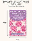 Petite Rose Single-Use Soap Sheets