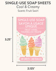 Cool & Creamy Single-Use Soap Sheets