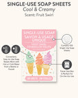 Cool & Creamy Single-Use Soap Sheets