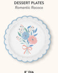 Romantic Rococo Scalloped Dessert Plates