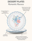 Romantic Rococo Scalloped Dessert Plates