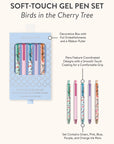 Birds in the Cherry Tree Soft-Touch Gel Pen Set