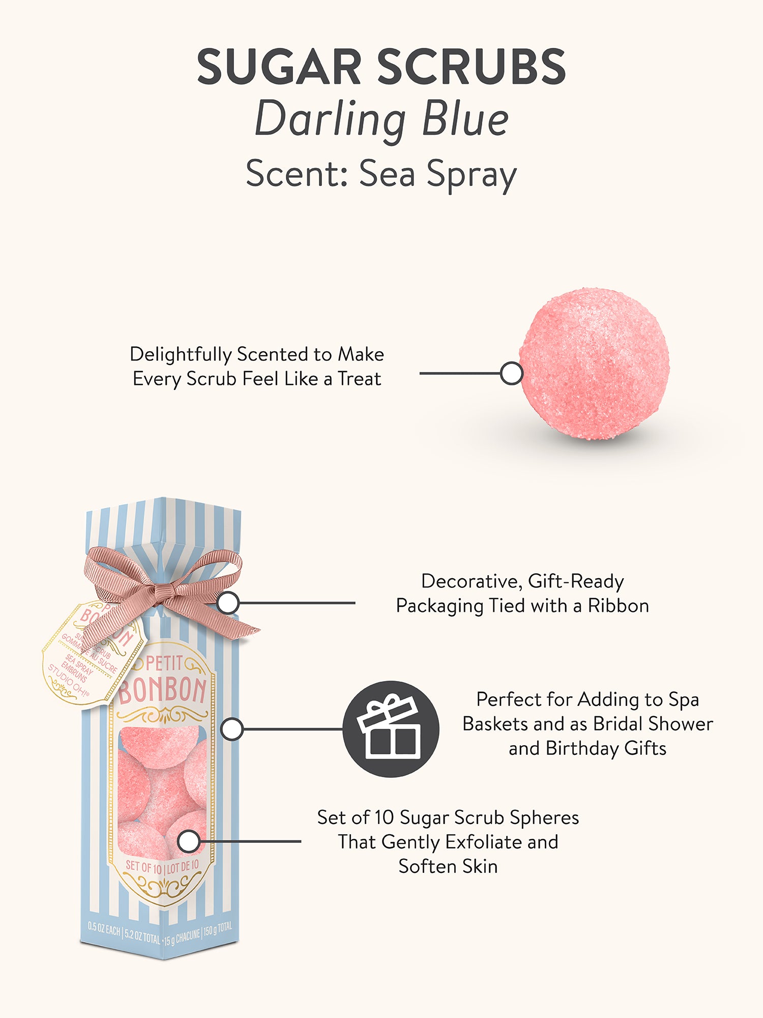 Petit Bon Bon Darling Blue Sugar Scrub – Studio Oh!