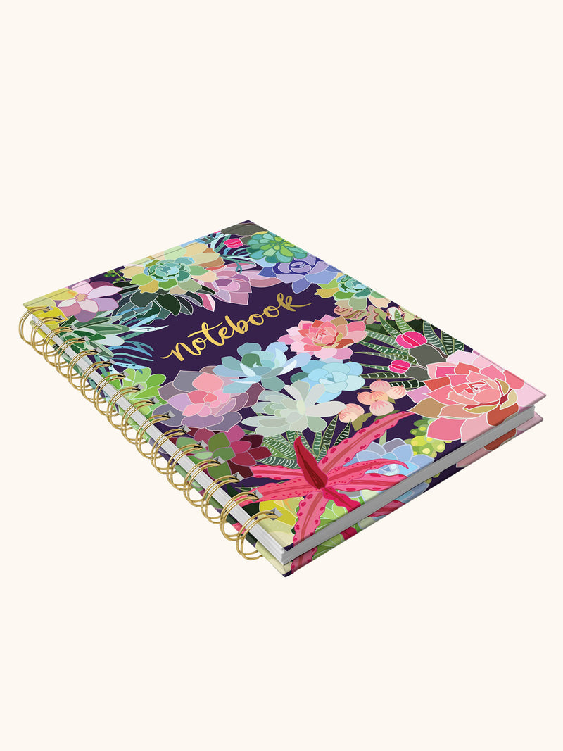 Succulent Paradise Medium Spiral Notebook