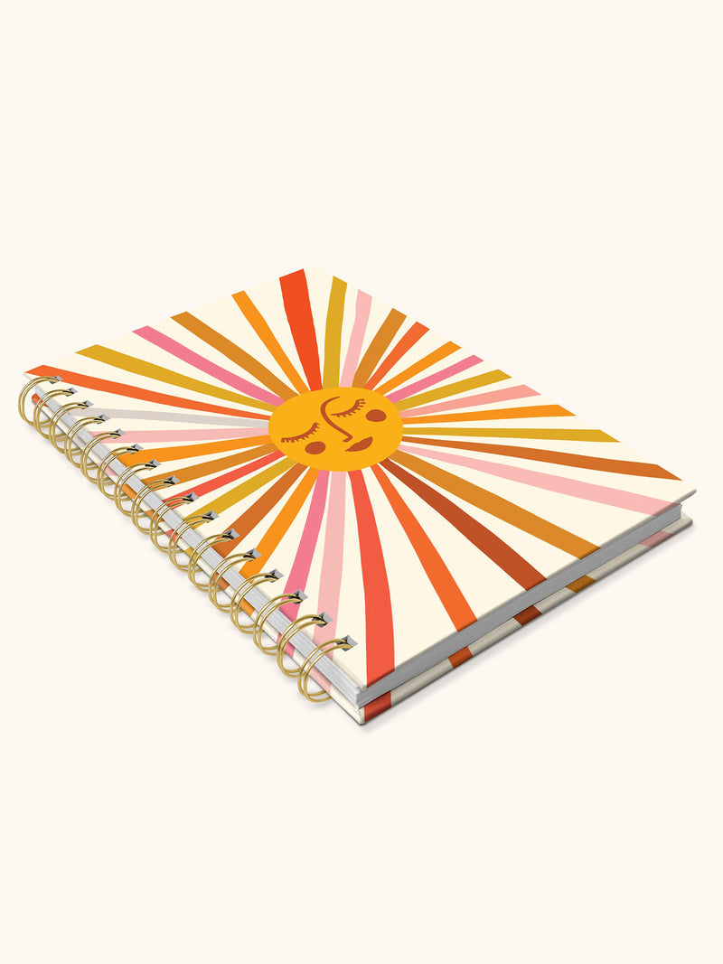 Retro Sunshine Medium Spiral Notebook