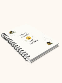 Don't Worry Bee Happy Medium Spiral Notebook