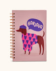 Bonjour, Mes Amis Medium Spiral Notebook