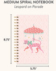 Leopard on Parade Medium Spiral Notebook