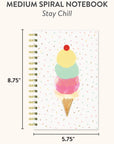 Stay Chill Medium Spiral Notebook