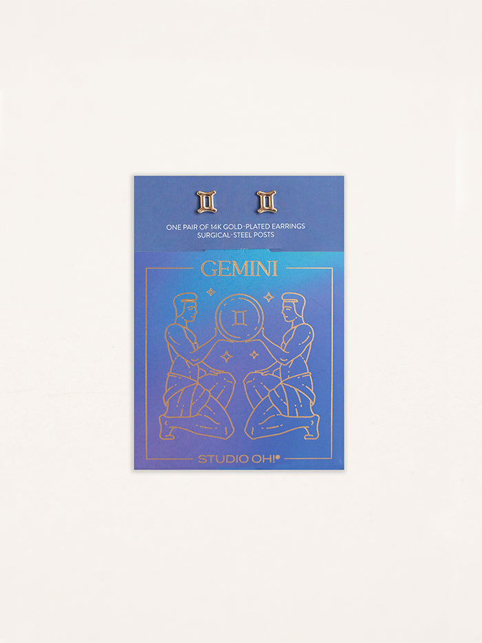 Gemini Zodiac Earrings – Studio Oh!