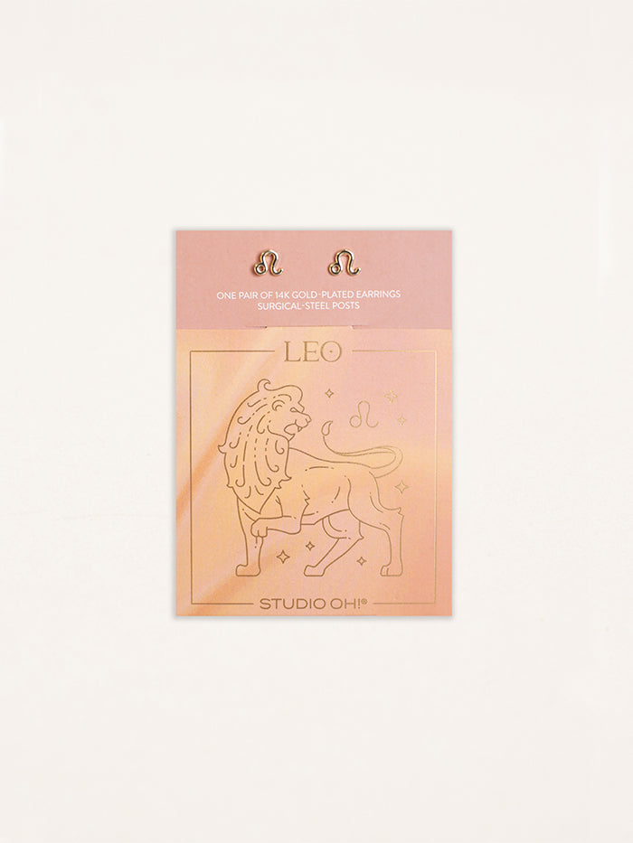 Leo Zodiac Earrings