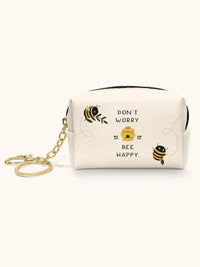 Don't Worry Bee Happy Key Chain Pouch