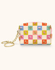 Checkerboard Blooms Key Chain Pouch