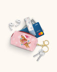 Cheery Christmas Dog Key Chain Pouch