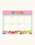 Squishmallows Back-to-Campus Squad Weekly Desk Pad