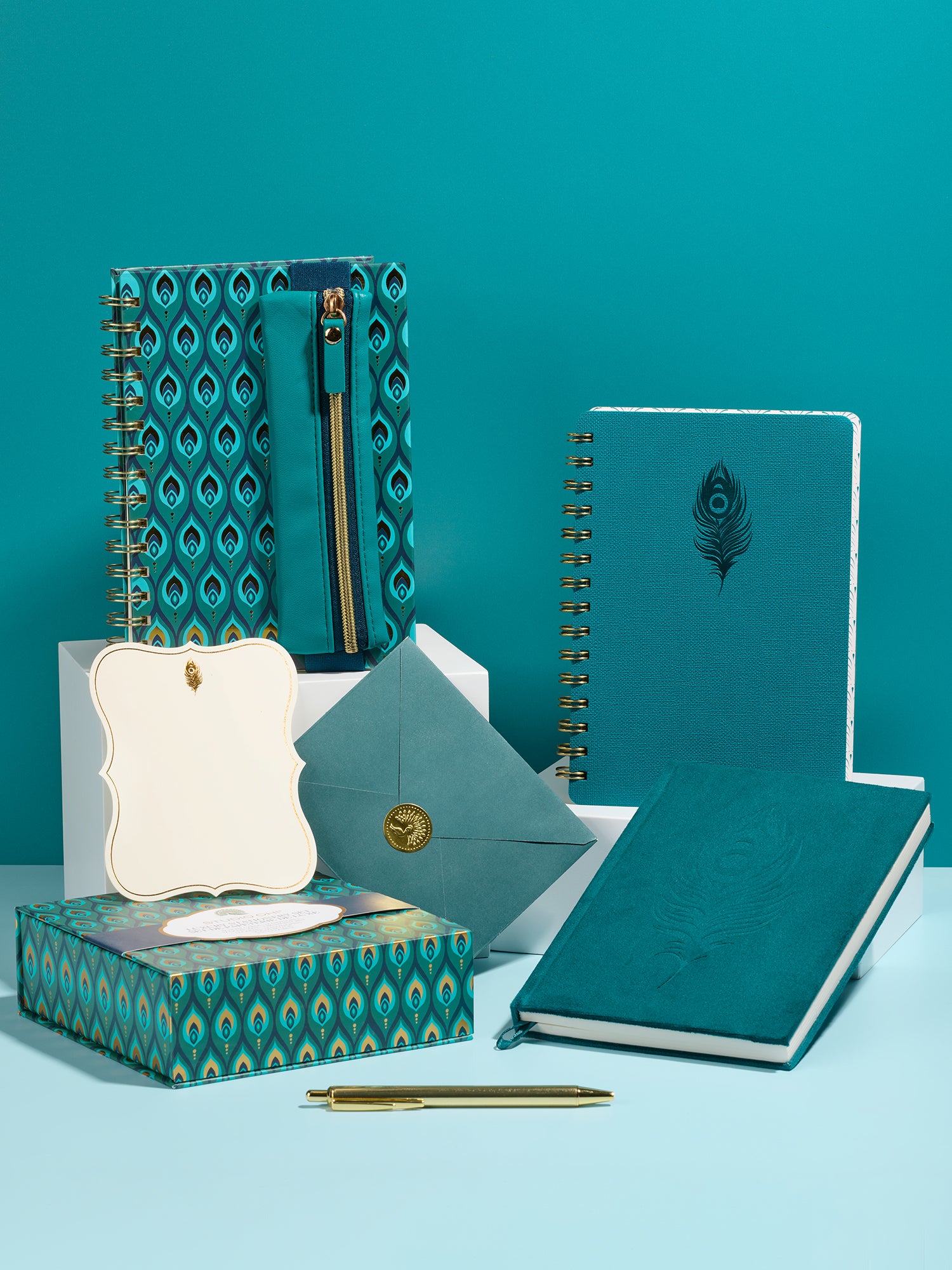 Cascading Plumes Oliver Notebook with Pen Pocket