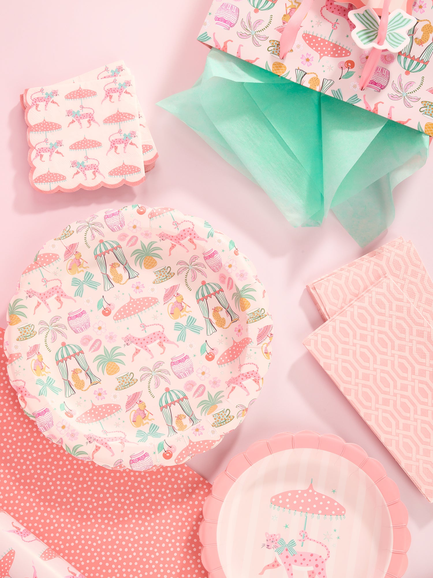 Leopard on Parade Scalloped Beverage Napkins - Thumbnail 2