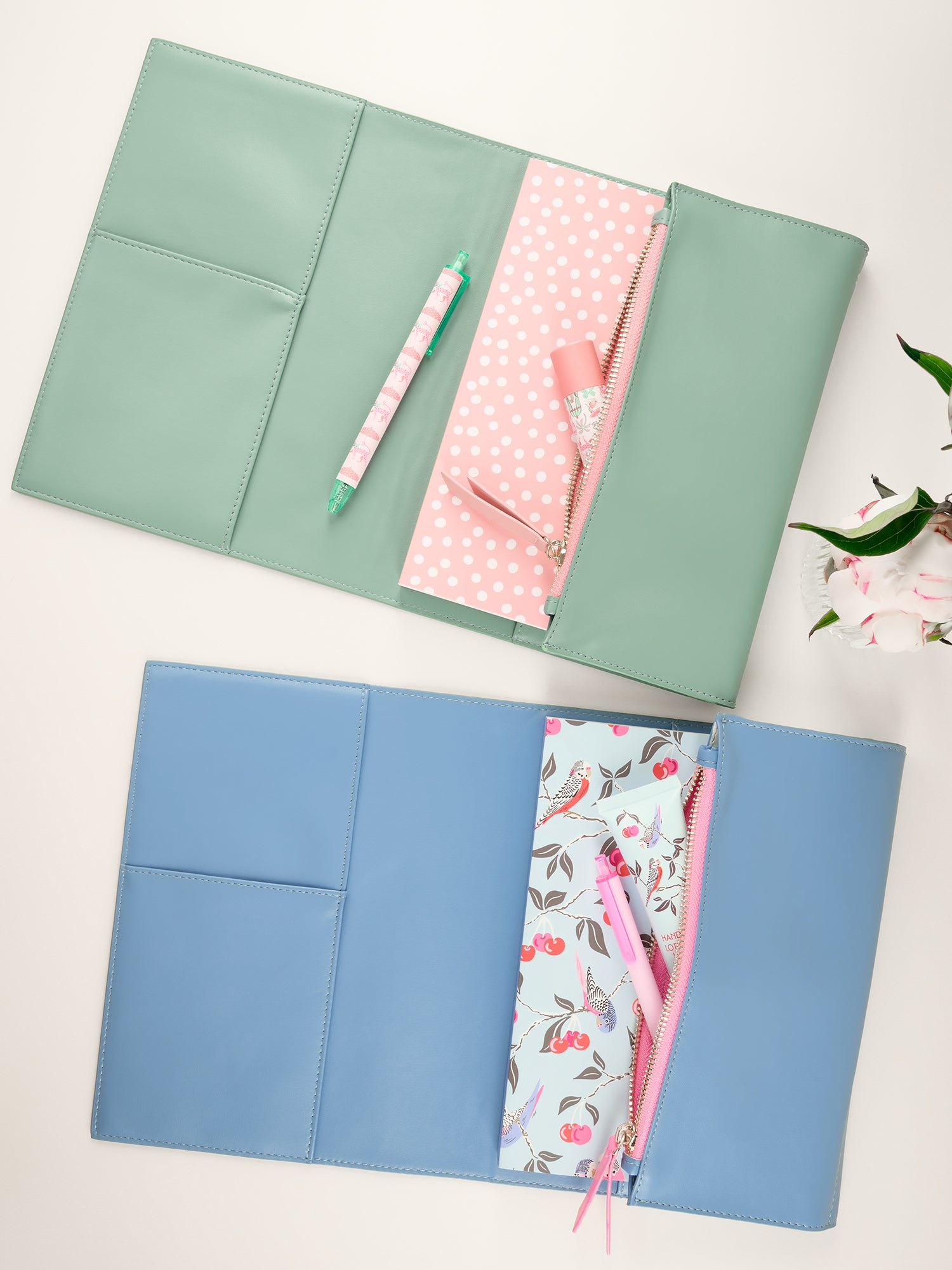 Periwinkle &amp; Pink Keri Notebook and Organizer