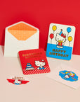 Retro Hello Kitty Happy Birthday Deluxe Greeting Cards
