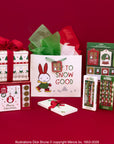 Miffy Snow Good Large Gift Bag & Greeting Card Set