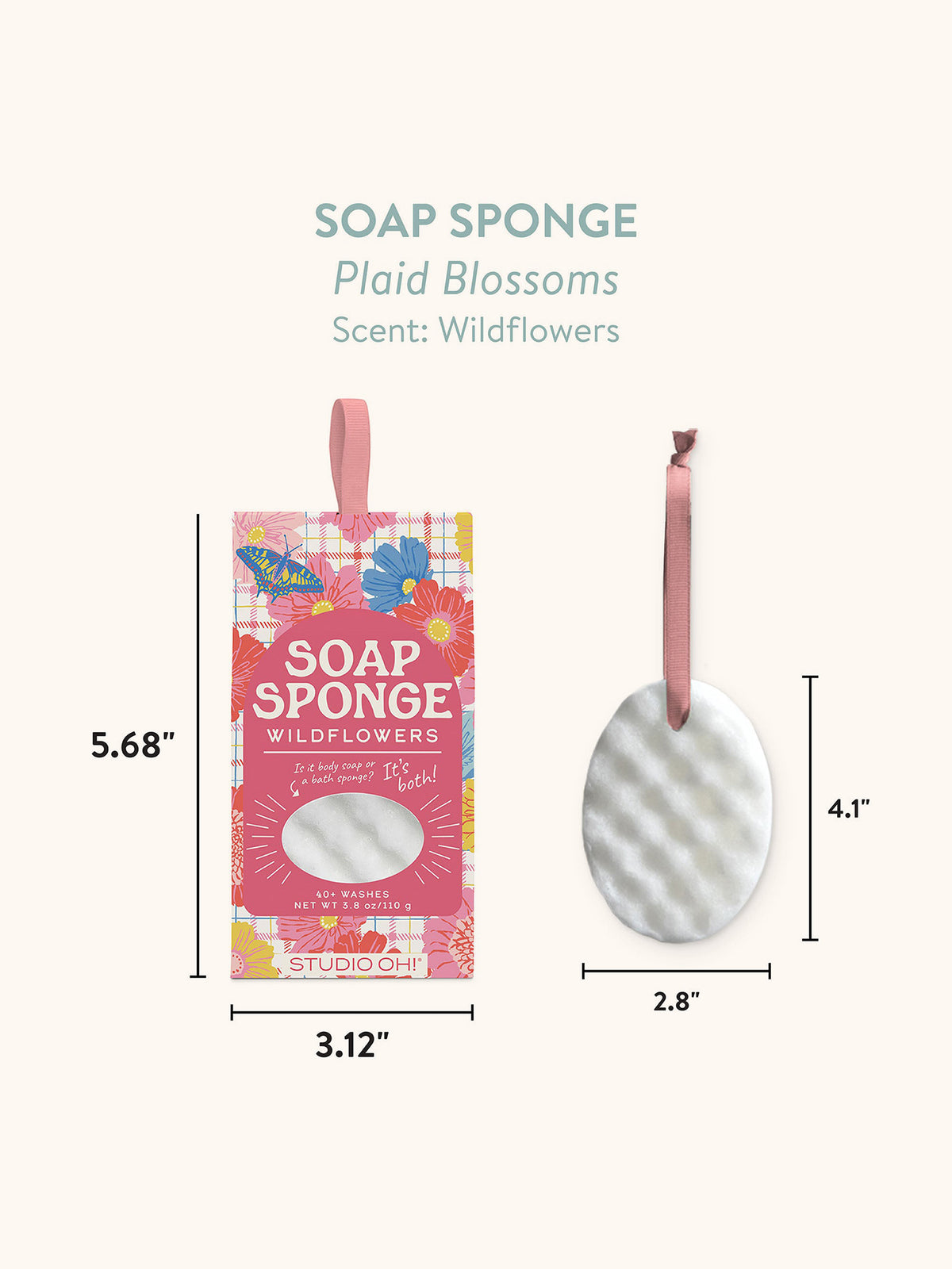 Plaid Blossoms Soap Sponge
