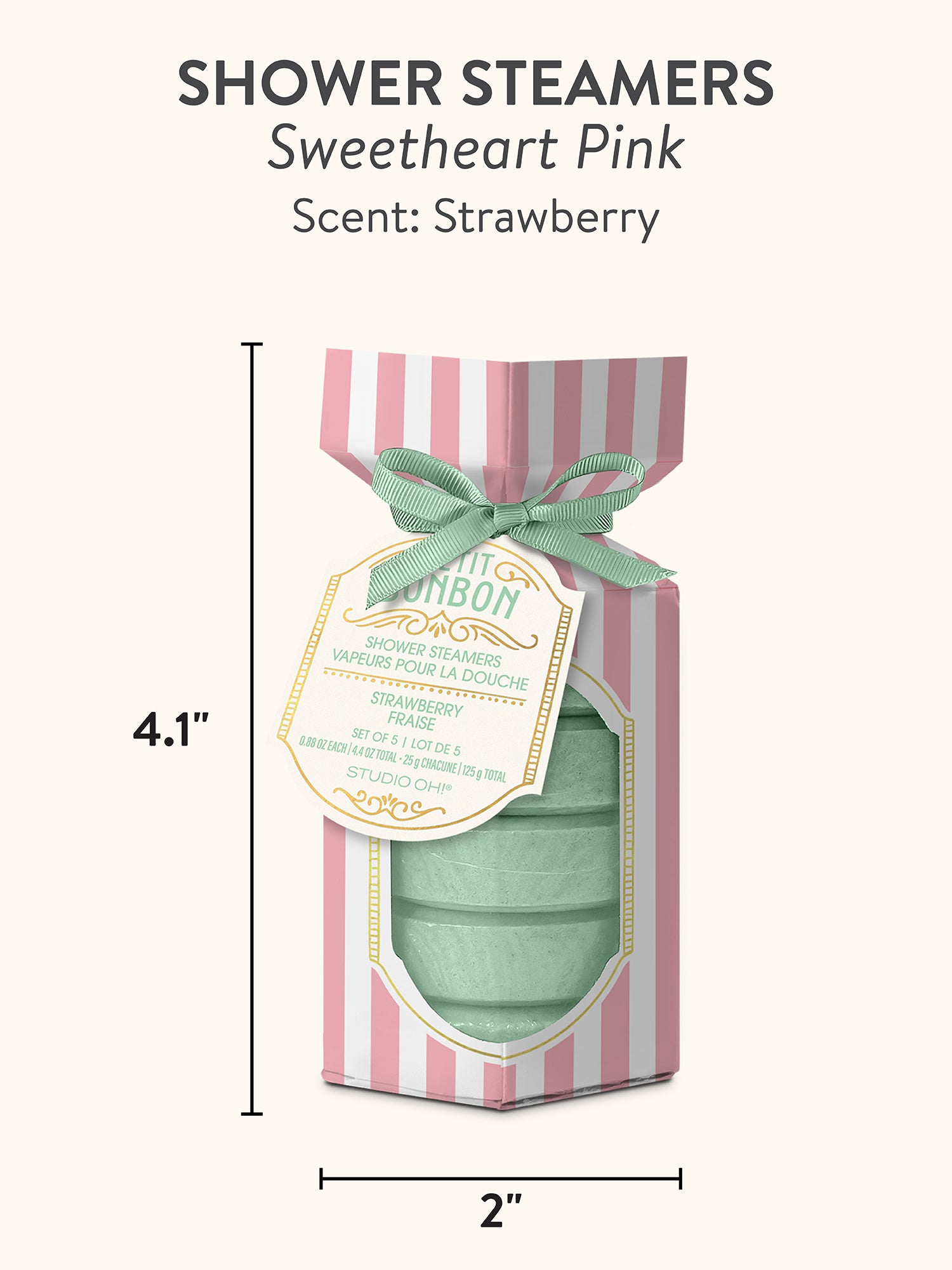 Petit Bon Bon Sweetheart Pink Shower Steamers