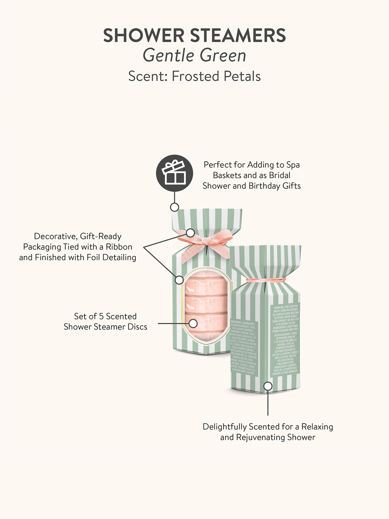 Petit Bonbon Gentle Green Shower Steamers