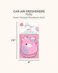 Squishmallows Patty Car Air Fresheners - Mooody Strawberry Swirl