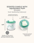 Squishmallows Winston Candle with Squishy Puff - Spellbinding Cedarwood