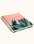 Agave on Coral Tabbed Spiral Notebook