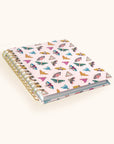 Floral Moths Tabbed Spiral Notebook