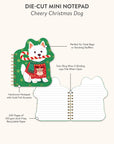 Cheery Christmas Dog Die-Cut Mini Notepad