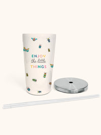 Enjoy the Little Things Water Tumbler with Straw