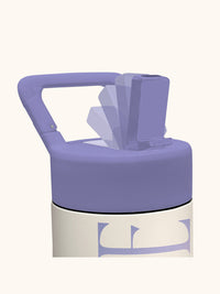 Inhale Exhale Snap-Hook Water Bottle with Straw