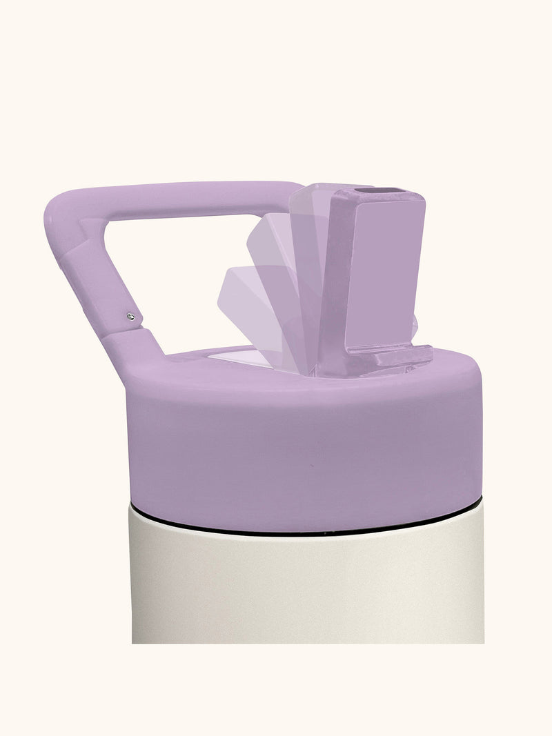 Energy Flows Snap-Hook Water Bottle with Straw