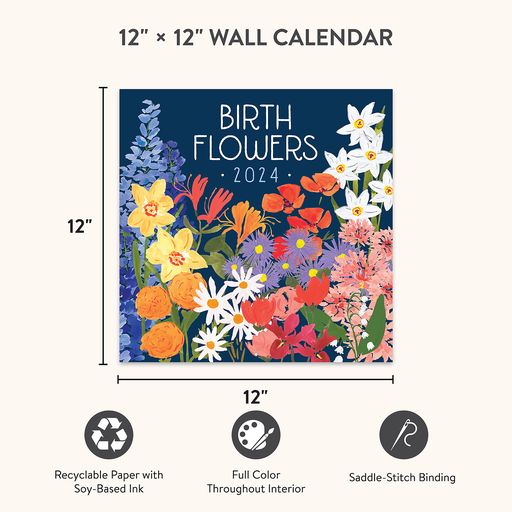 Birth Flowers 12" x 12" Wall Calendar