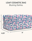 Blushing Dahlias Loaf Cosmetic Bag