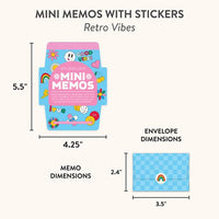 Retro Vibes Mini Memo with Stickers