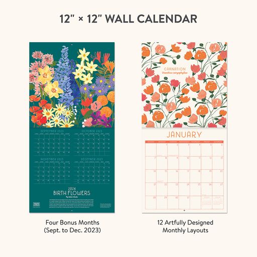 Birth Flowers 12" x 12" Wall Calendar
